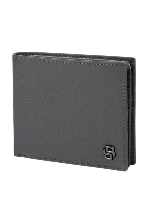 Card wallet with flap Double B Saffiano Grey - 5