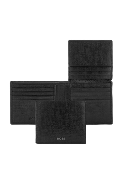 Card wallet with flap Grid Black - 1