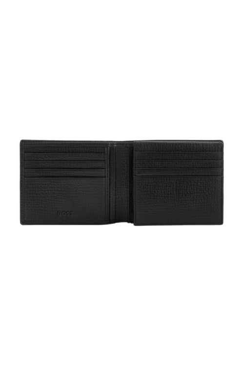 Card wallet with flap Grid Black - 3