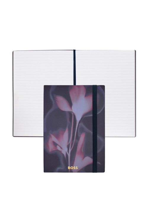 Notebook A5 Holographic Flower Navy Lined - 1