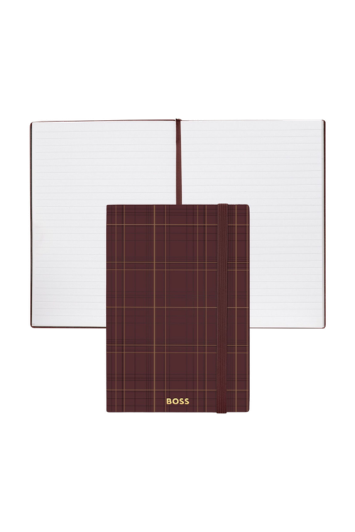 Notebook A5 Checkered Burgundy Lined - 1