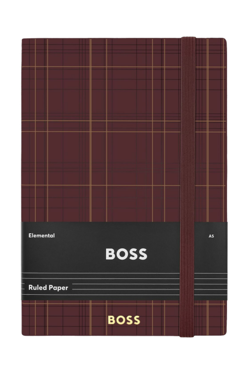 Notebook A5 Checkered Burgundy Lined - 5