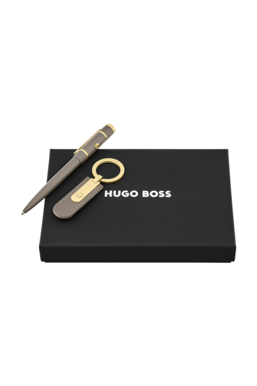 Set HUGO BOSS Taupe (ballpoint pen & key ring) - 1