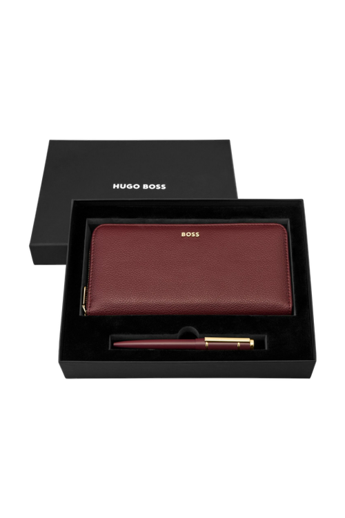 Set HUGO BOSS Burgundy (ballpoint pen & travel purse) - 2