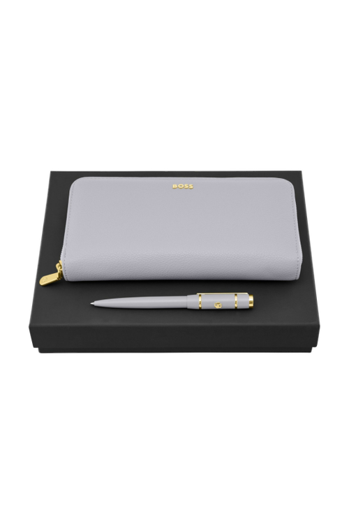 Set HUGO BOSS Lilac (ballpoint pen & travel purse) - 1