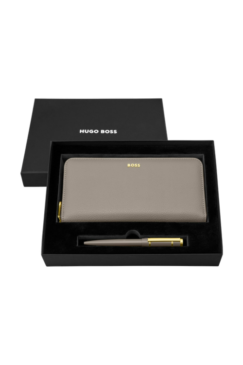Set HUGO BOSS Taupe (ballpoint pen & travel purse) - 2