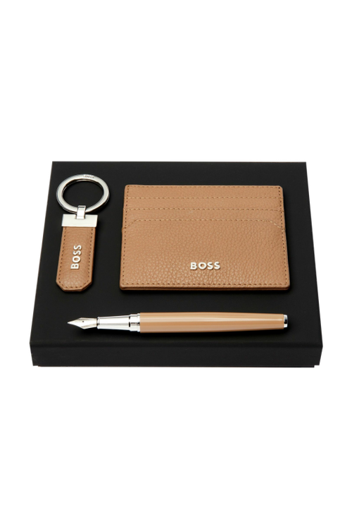 Set HUGO BOSS Camel (fountain pen, key ring & card holder) - 2