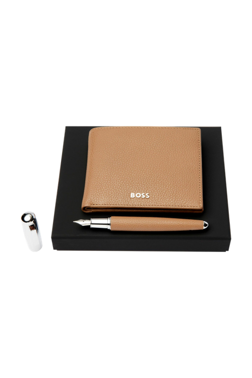 Set HUGO BOSS Camel (fountain pen & money wallet) - 1