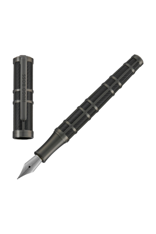 Fountain pen Frame Grid Black & Gun - 1