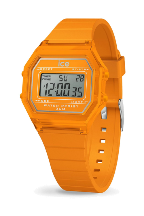 ICE digit retro-Neon orange-Clear-Small - 1