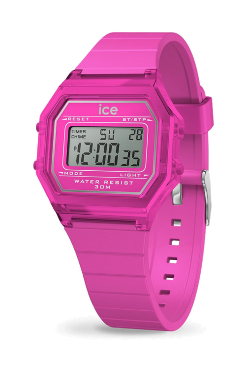 ICE digit retro-Neon pink-Clear-Small - 1