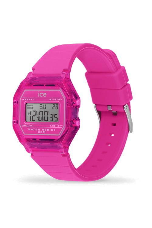 ICE digit retro-Neon pink-Clear-Small - 2