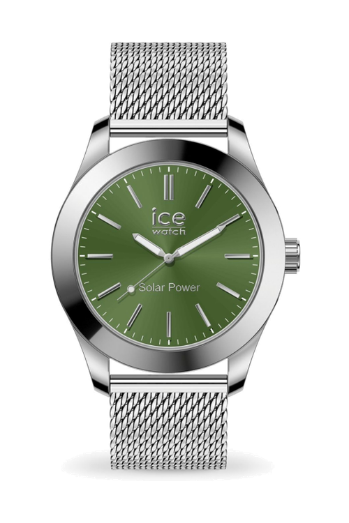 ICE steel solar Silver Green Milanese - 1