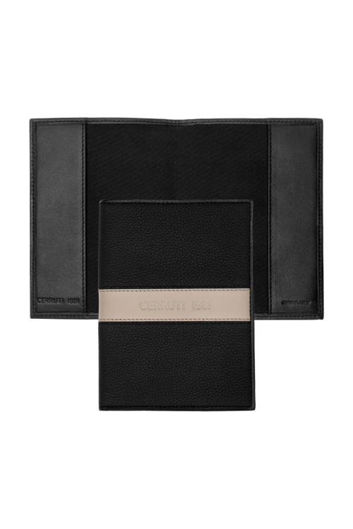 Passport holder Delano Taupe & Black - 1
