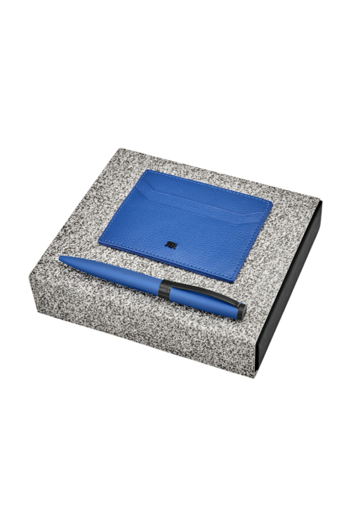 Set CERRUTI 1881 Bright Blue (ballpoint pen & card holder) - 1
