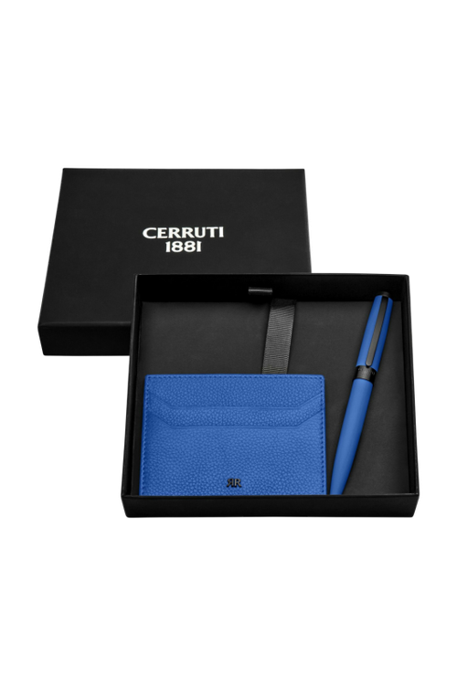 Set CERRUTI 1881 Bright Blue (ballpoint pen & card holder) - 2