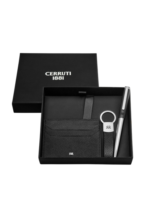 Set CERRUTI 1881 (ballpoint pen, key ring & card holder) - 2