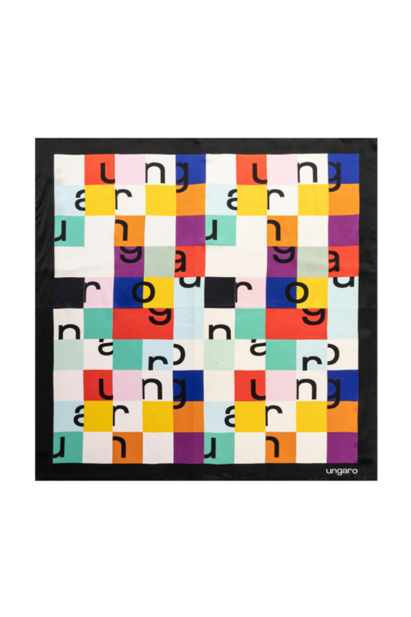 Hedvábný šátek Ada Black/multi