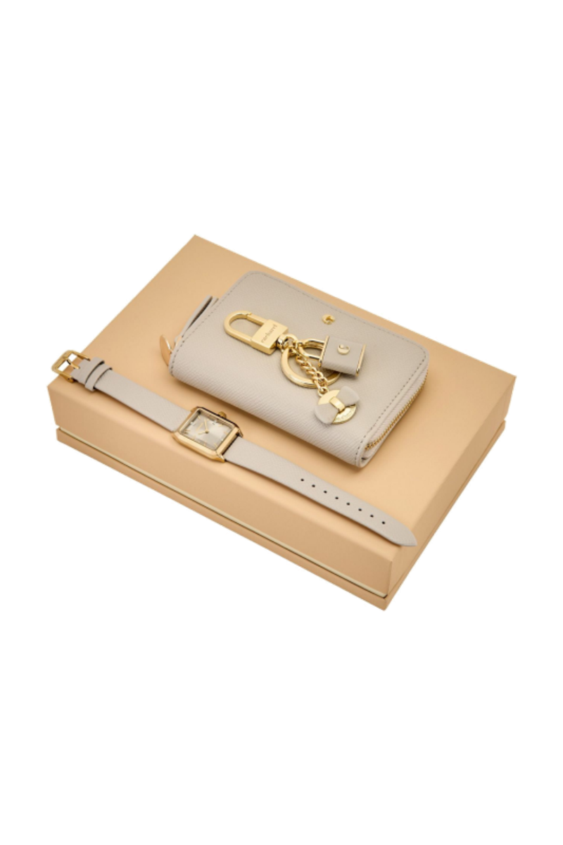Set Séraphine Light Grey (key ring, zip purse & watch) - 1