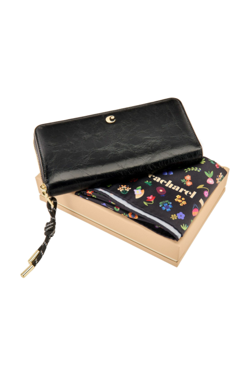 Set Cacharel Black (travel purse & scarf) - 1