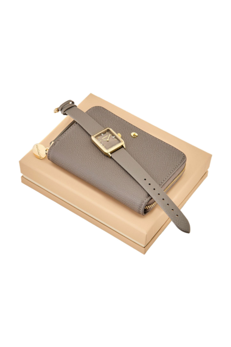 Set Séraphine Taupe (zip purse & watch) - 1