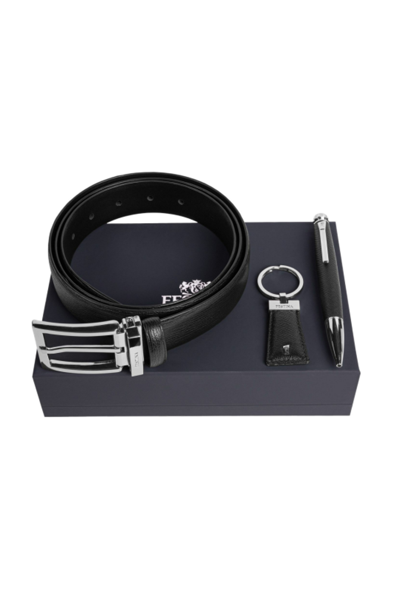 Set Festina Black (ballpoint pen, key ring & belt) - 1