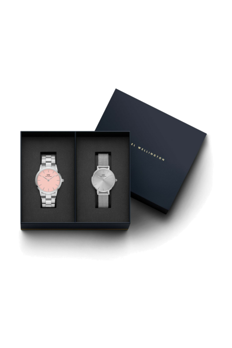 Watch Iconic Link Silver&Pastel-pink D36 + Petite Unitone Silver D28 - 1