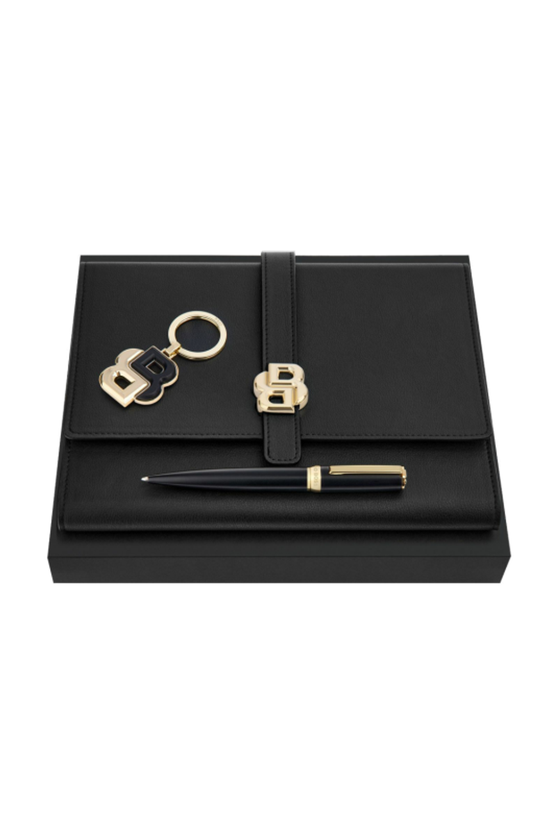 Set HUGO BOSS Black & Gold (ballpoint pen, folder A5 & key ring) - 1