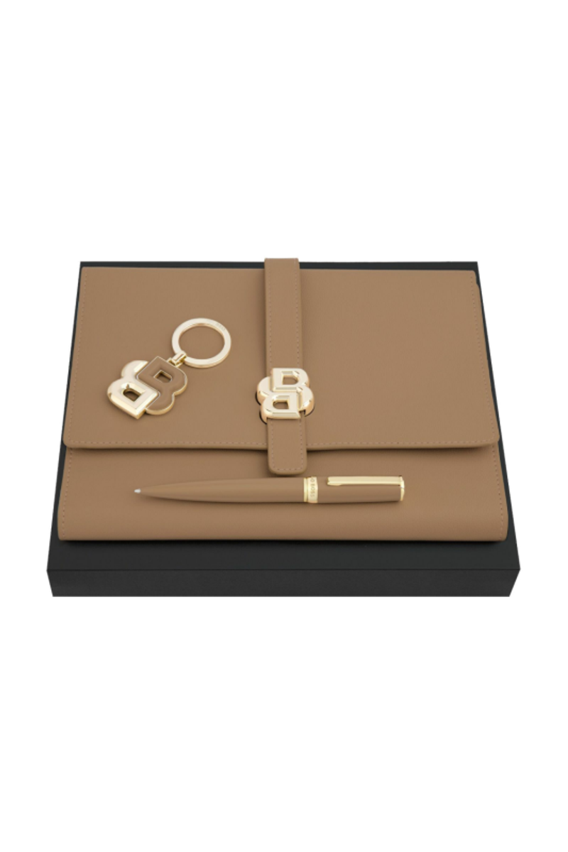 Set HUGO BOSS Camel (ballpoint pen, folder A5 & key ring) - 1