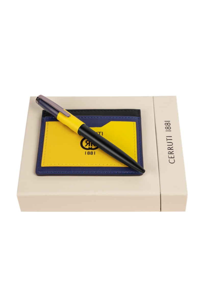 Set Brick Yellow Black Navy (ballpoint pen & card holder) - 1