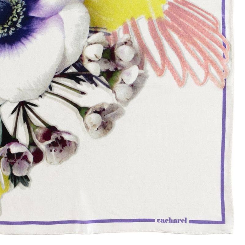 Silk scarf Madeleine White - 4