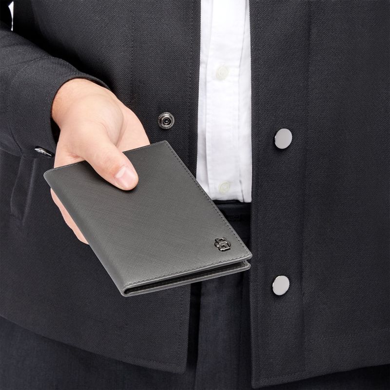 Passport holder Double B Saffiano Grey - 6