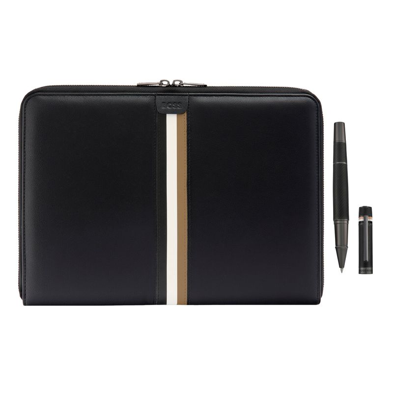 Set HUGO BOSS Black (rollerball pen & conference folder A4) - 2
