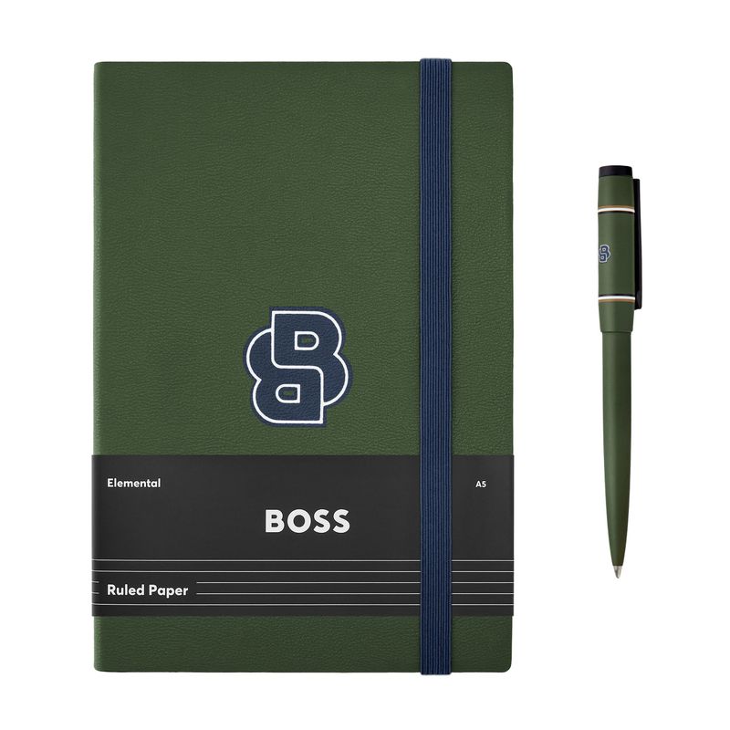 Set HUGO BOSS Forest Green (ballpoint pen & note pad A5) - 3
