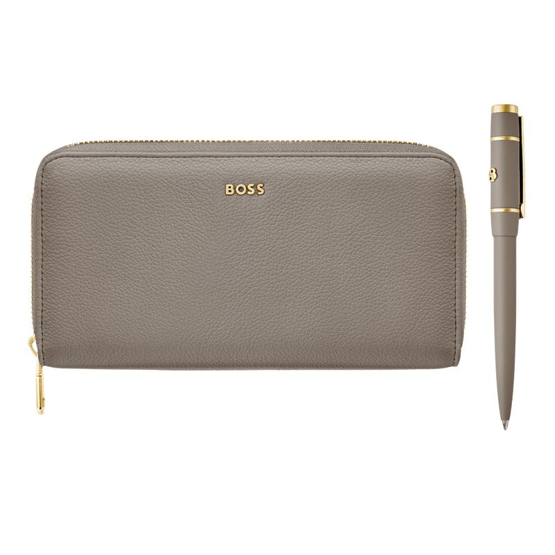 Set HUGO BOSS Taupe (ballpoint pen & travel purse) - 3