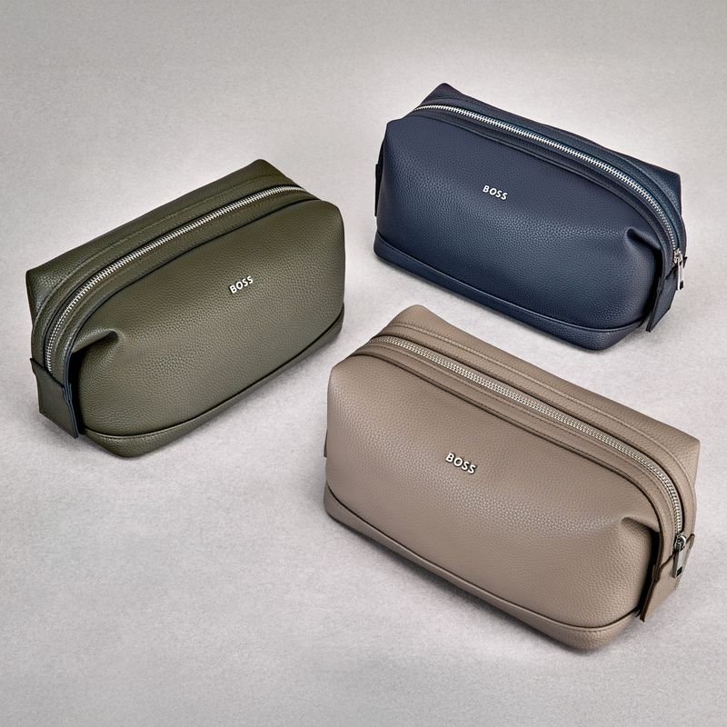 Toiletry Bag Classic Grained Navy - 6