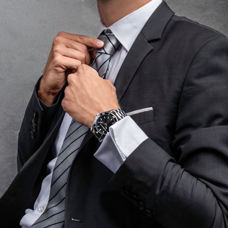 Silk Tie Lorem Grey - 4