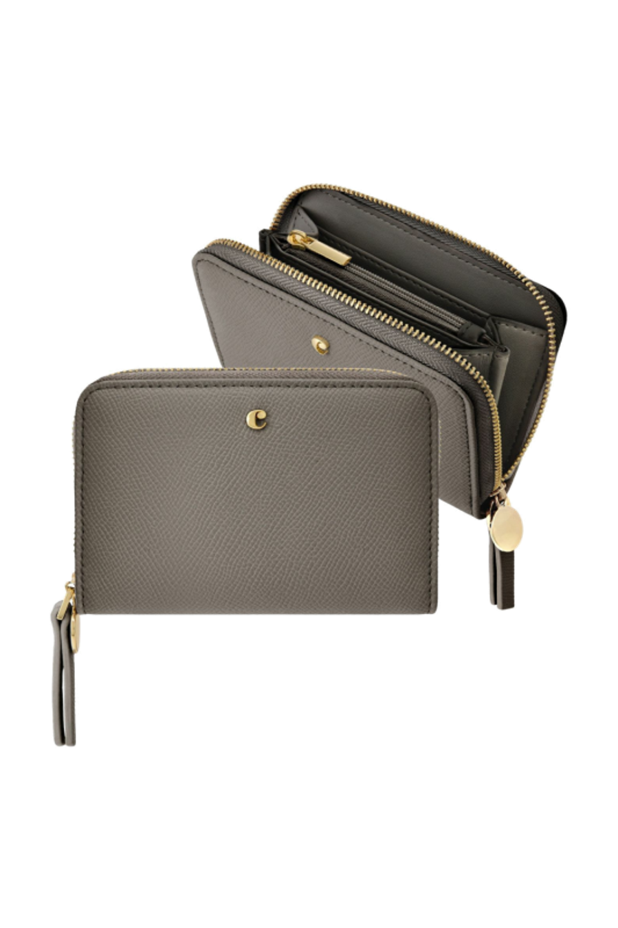 Zipped wallet Séraphine Taupe