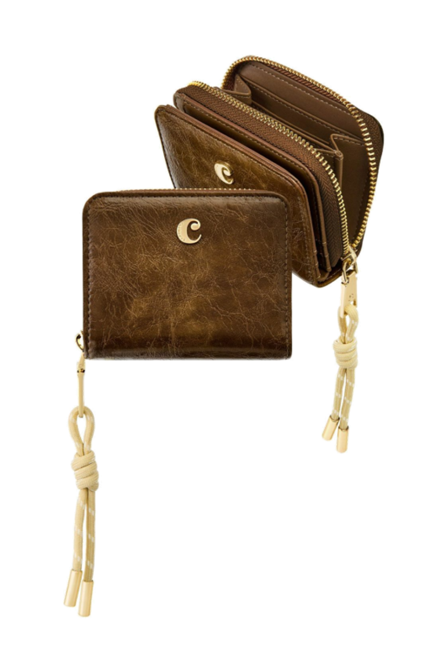 Portafoglio per carte con patta Philomène Camel