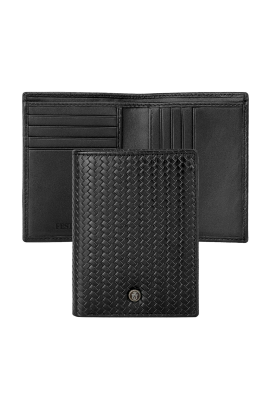 Portacarte doppio Interlace Black