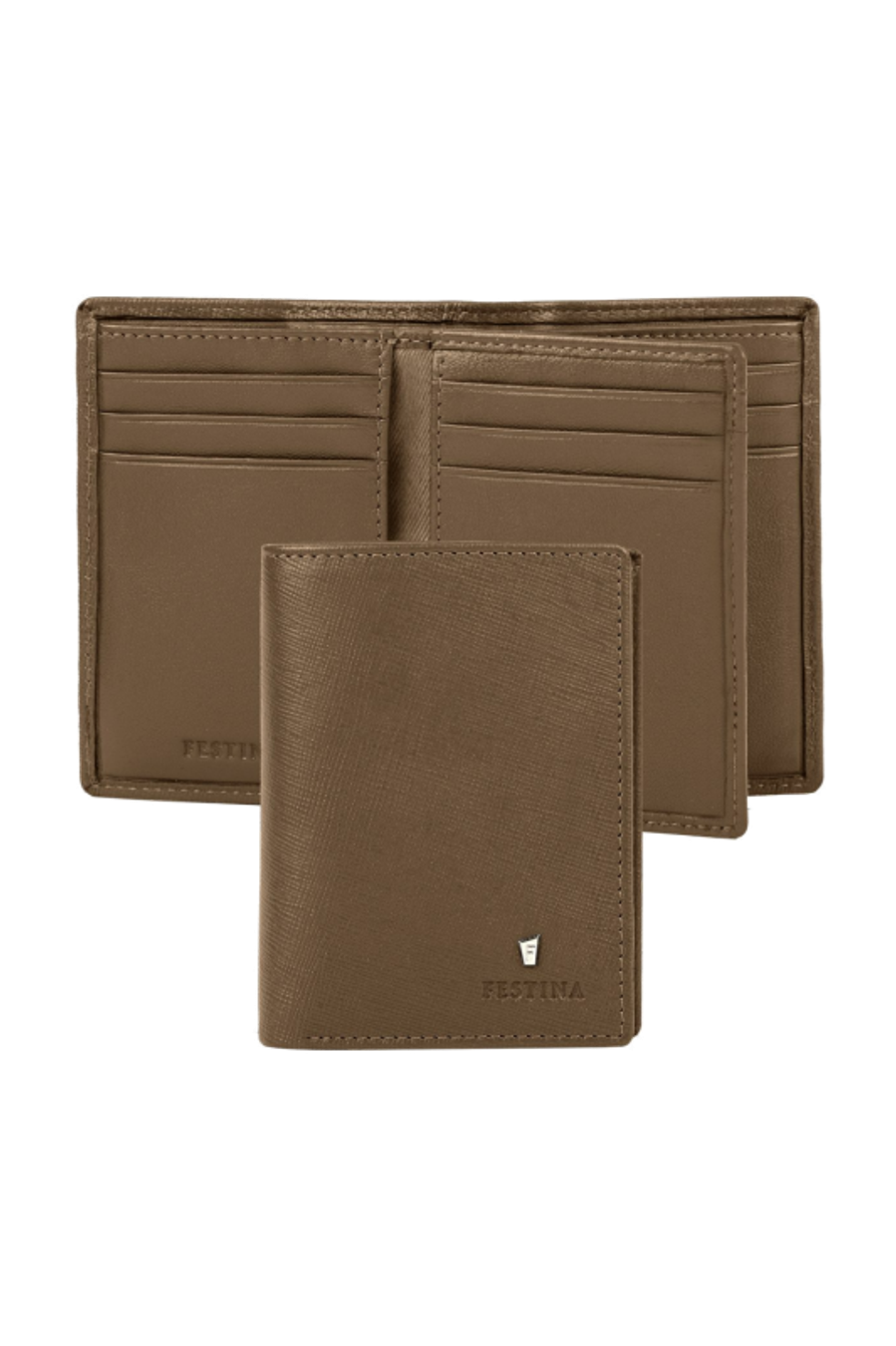 Card holder with flap Chronobike Camel
