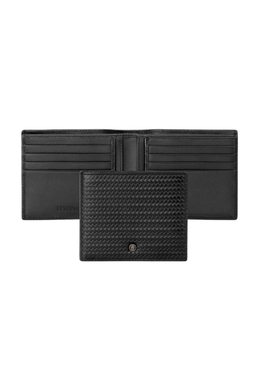 Brieftasche Karten Interlace Black