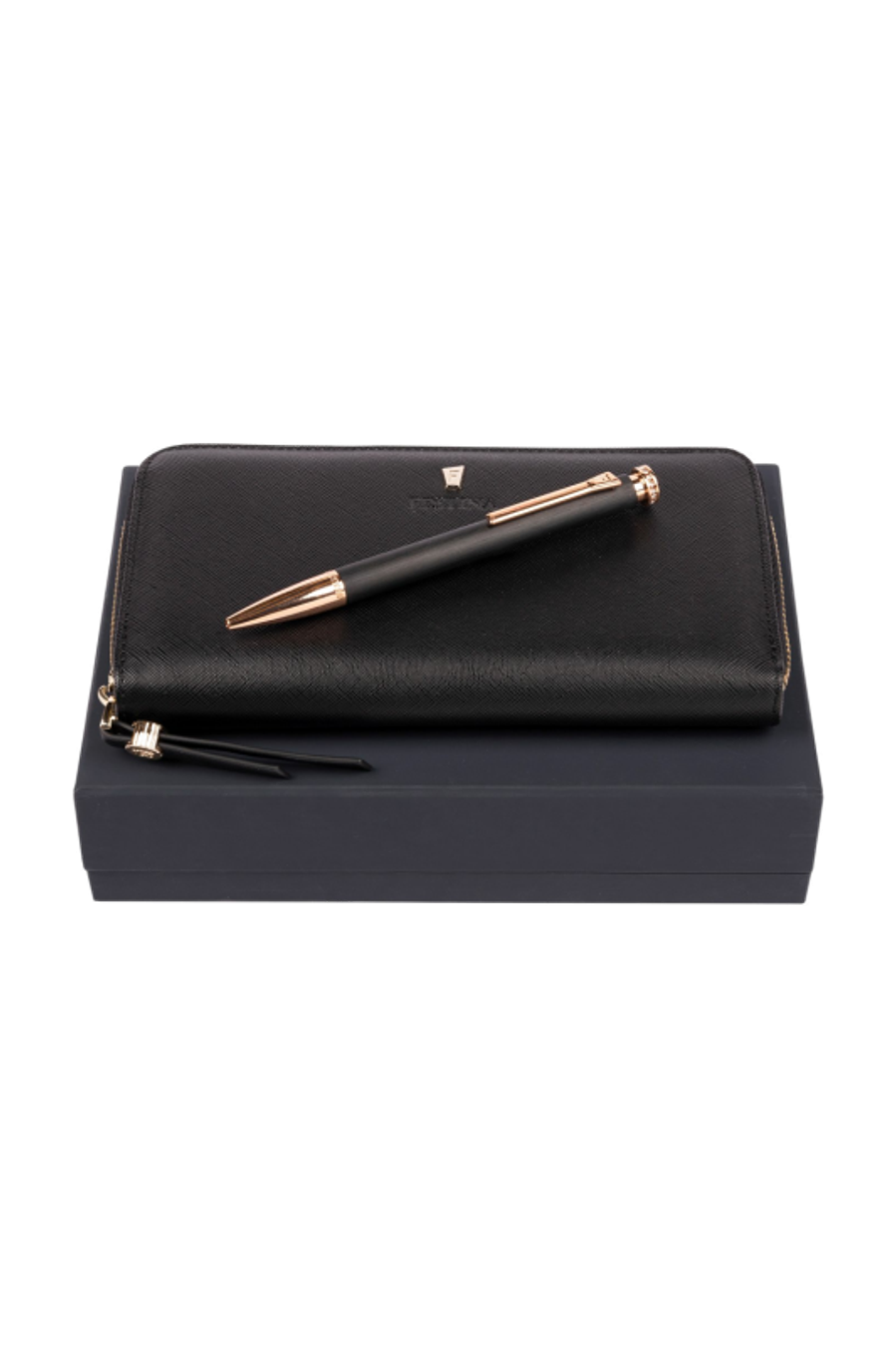 Set Mademoiselle Black (kugelschreiber & brieftasche)
