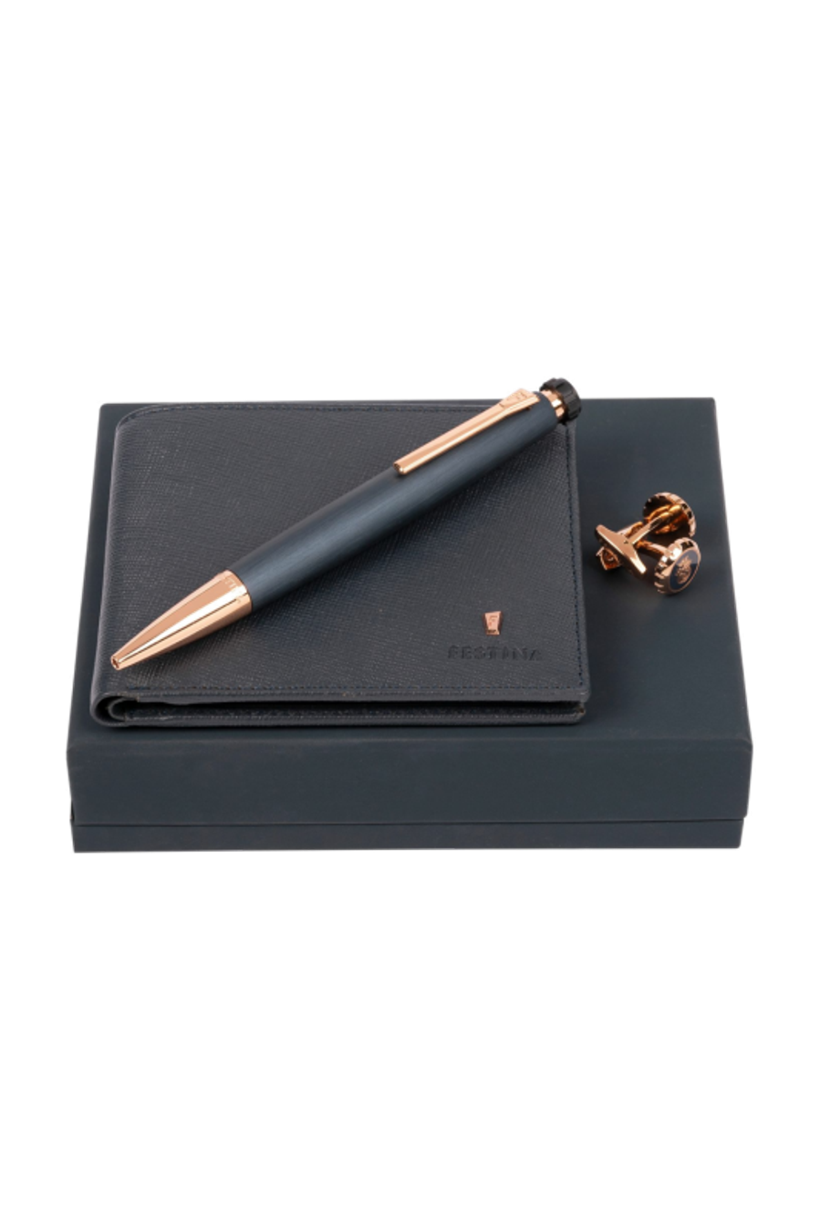Set (ballpoint pen, wallet & cufflinks)