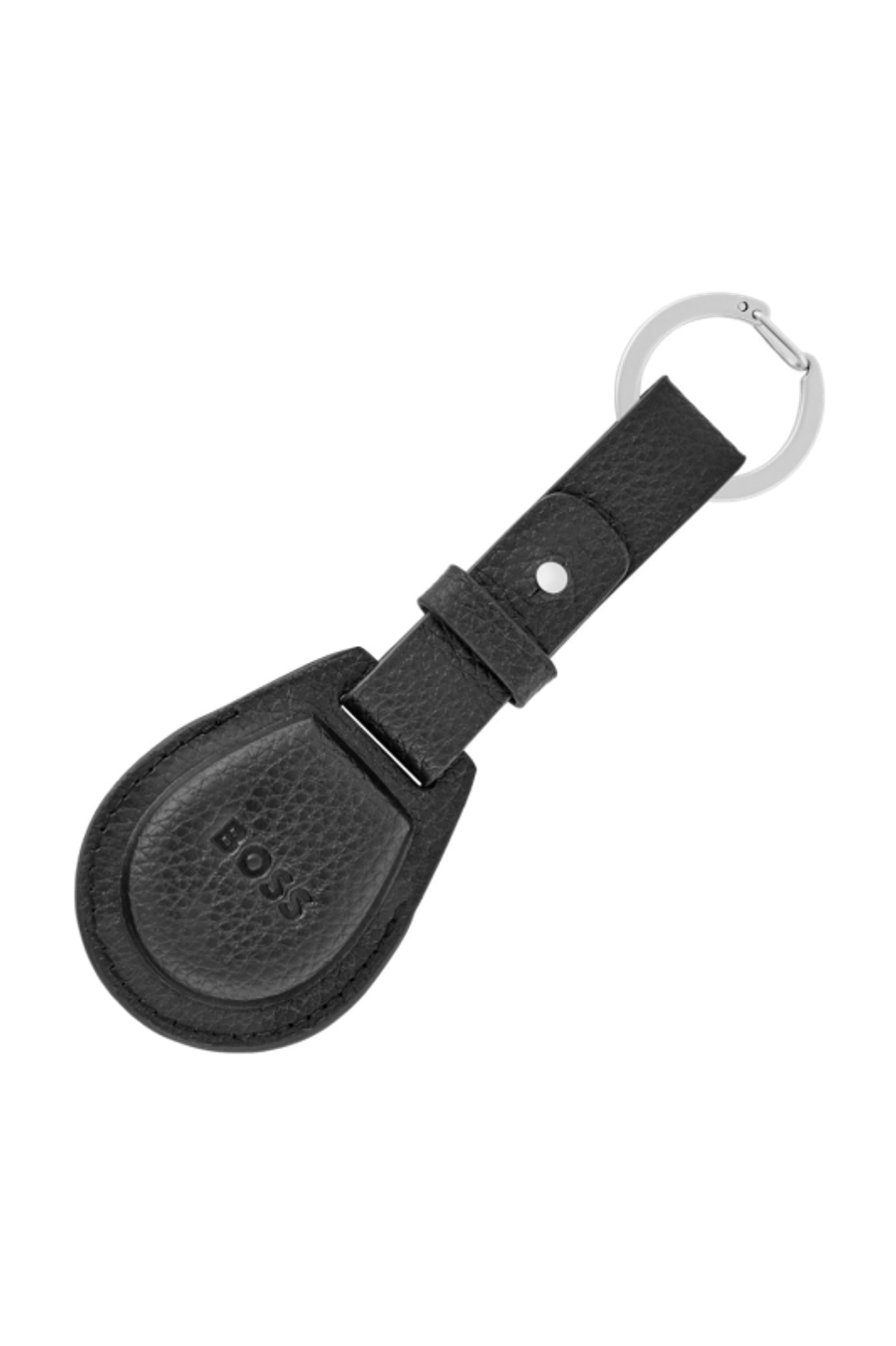 Key ring with AirTag holder Classic Grained Black