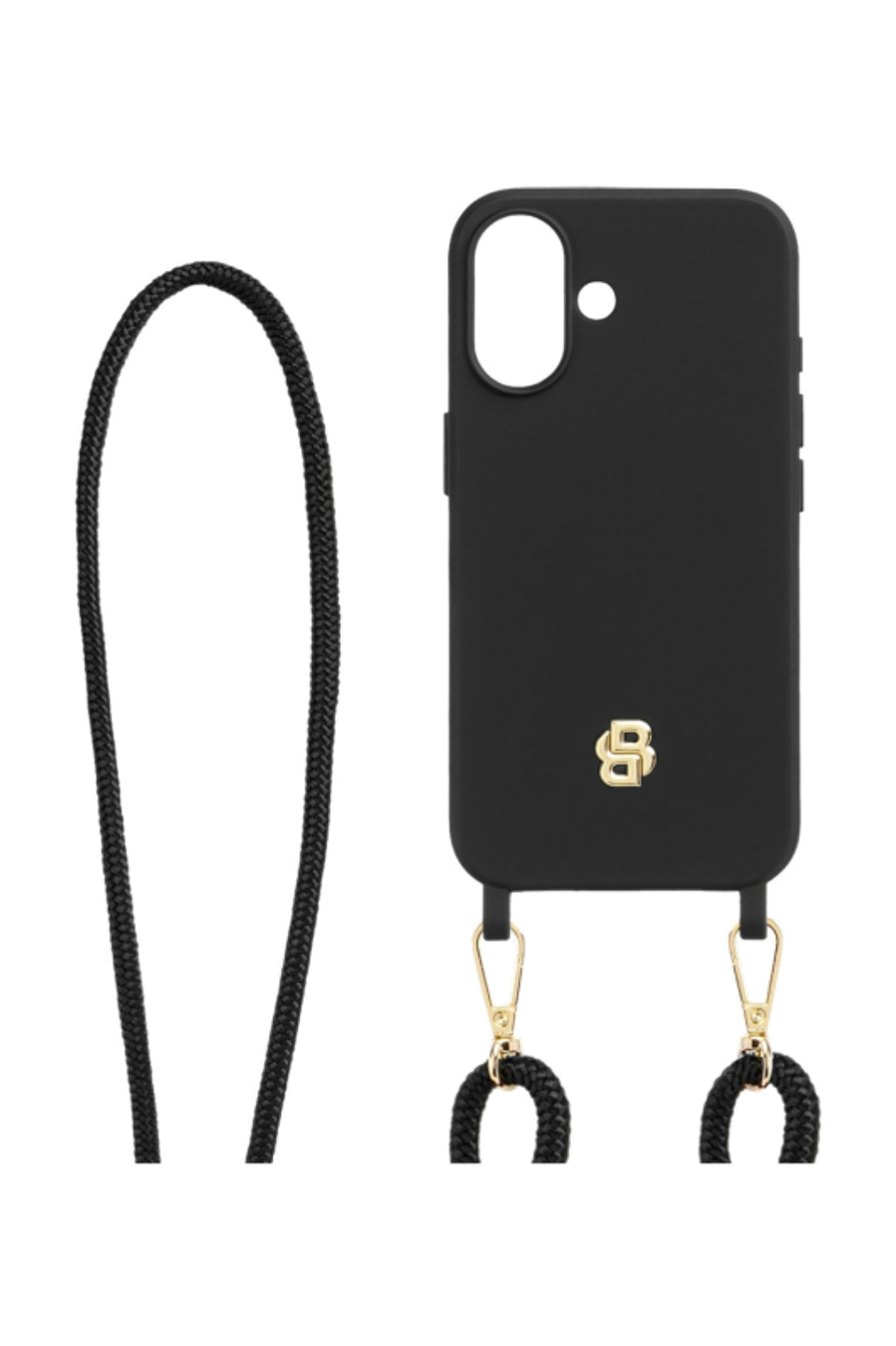 Custodia iPhone 16 Double B Black & Gold