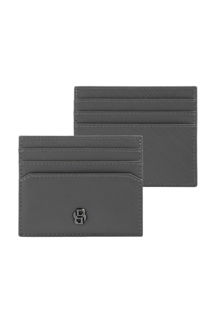 Kartenhalter Double B Saffiano Grey