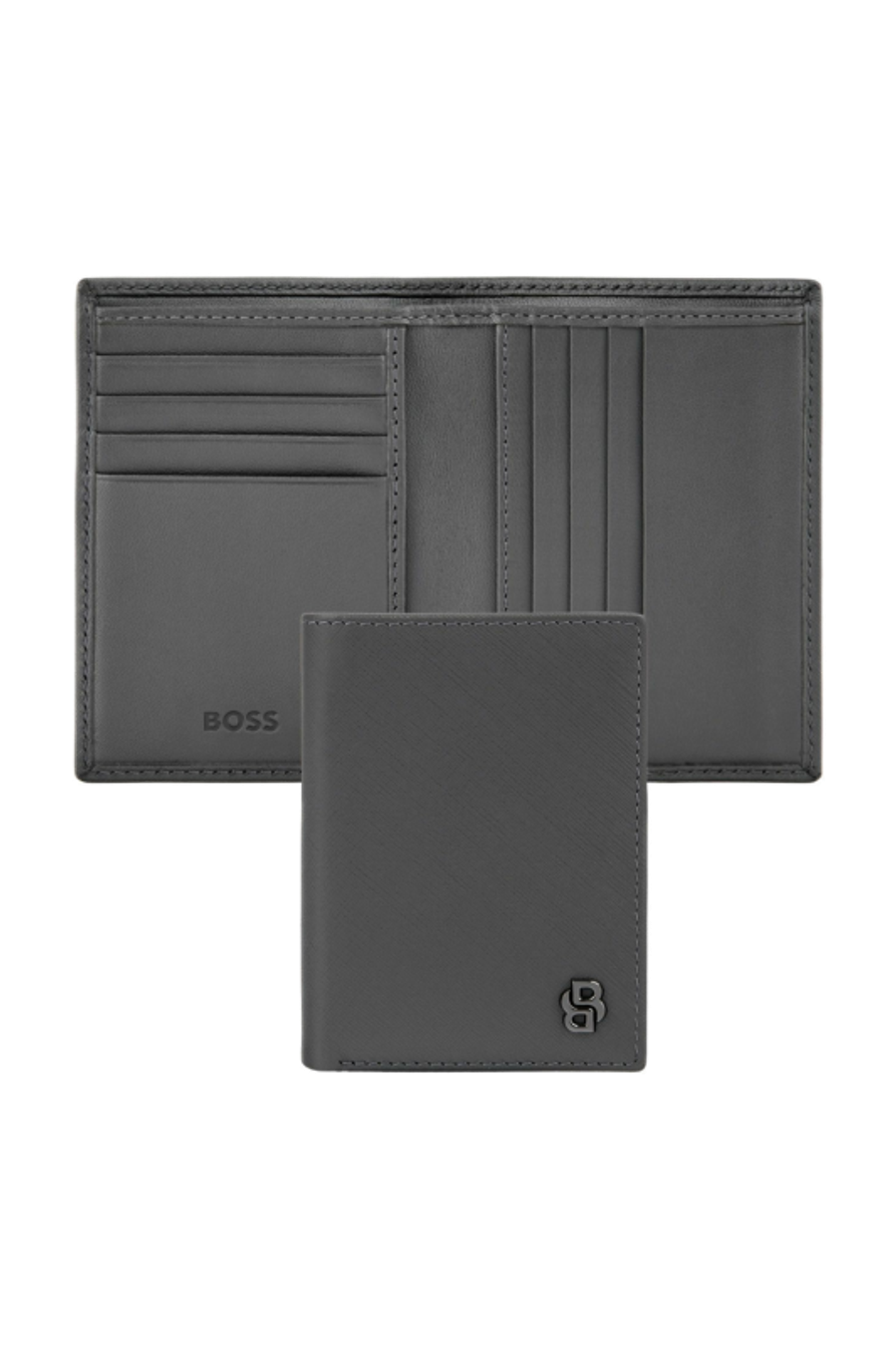 Doppelkartenhalter Double B Saffiano Grey