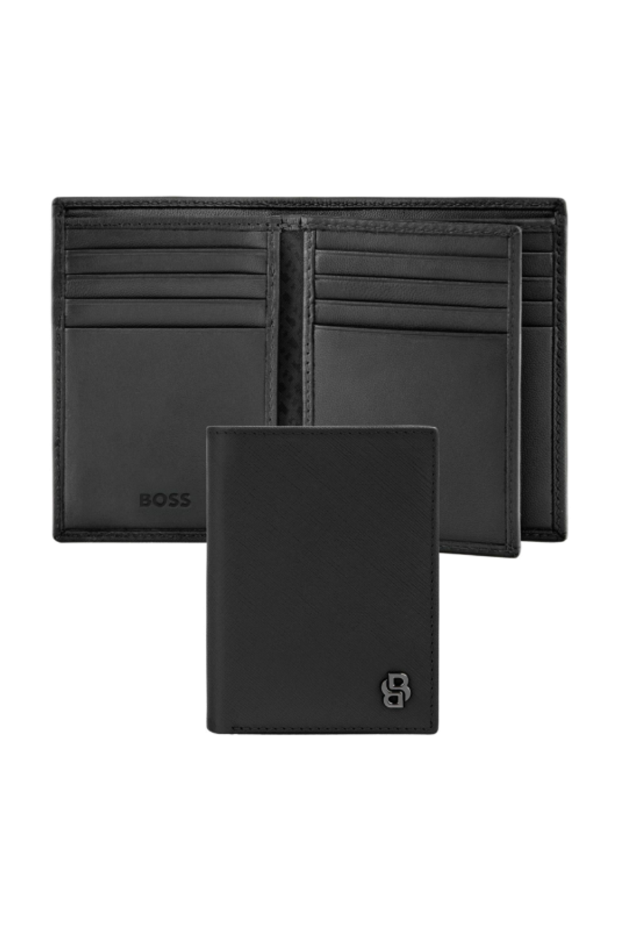 Kartenetui mit Umschlag Double B Saffiano Black