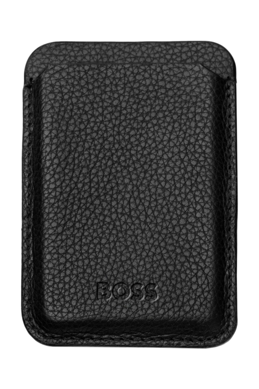Magnetic card holder for smartphone Magnet Mobile Classic Grained Black